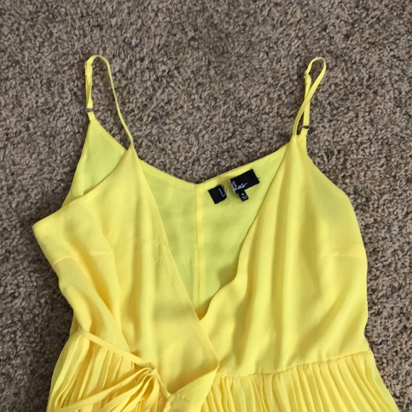 Yellow Rare Lulus Wrap Dress - Picture 2 of 3